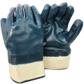 NMSAFETY anti light oil use hard work blue nitrile labor gloves